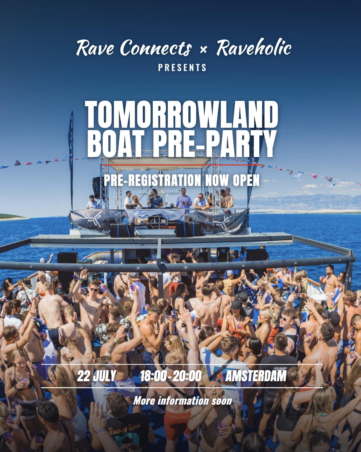 Tomorrowland Boat Pre-party before on 22 July in Amsterdam