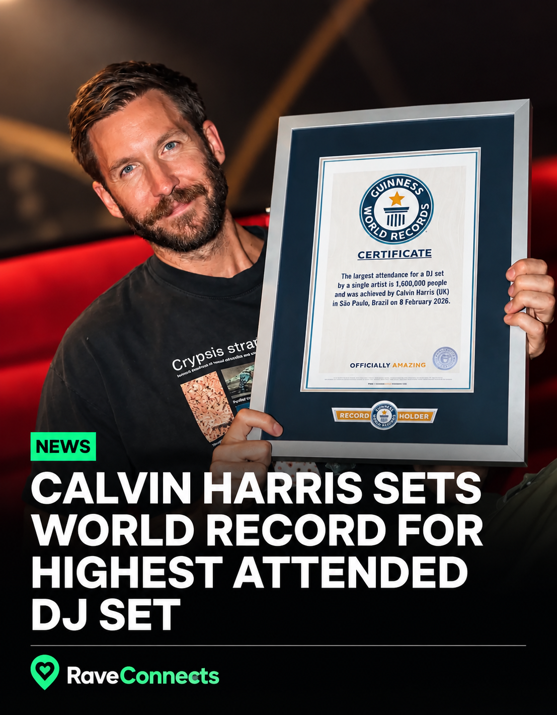 Calvin Harris Makes Guinness World Records History With 1.6 Million-Person DJ Set